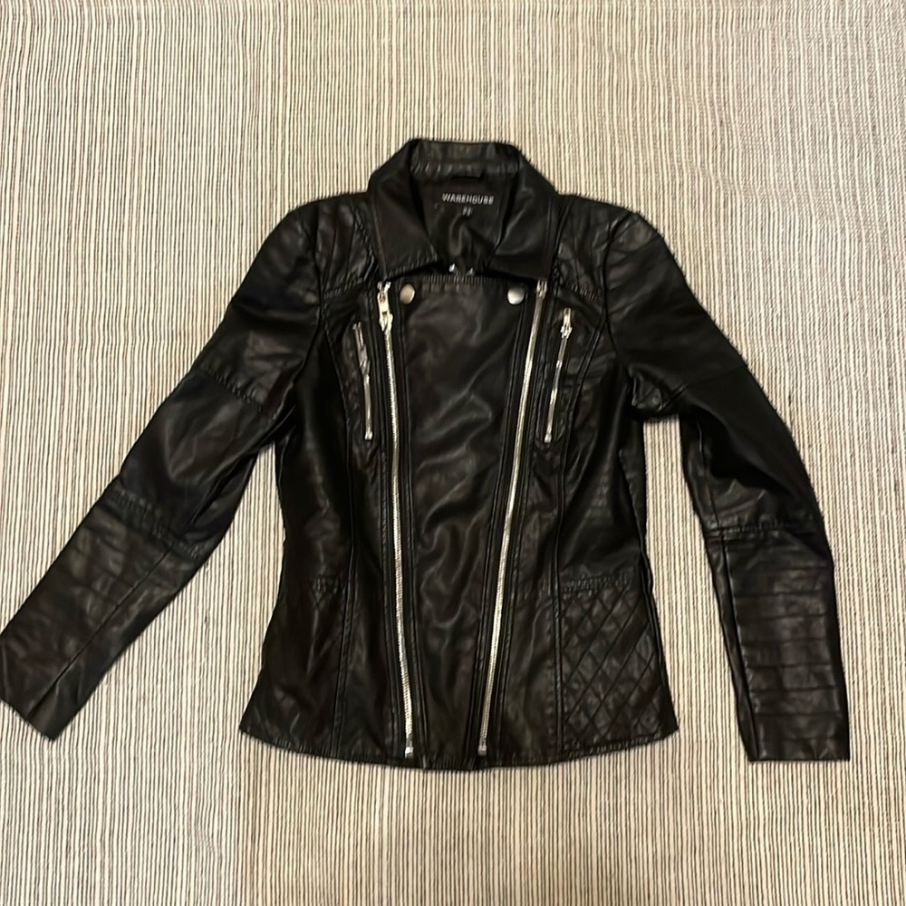 Warehouse faux leather jacket